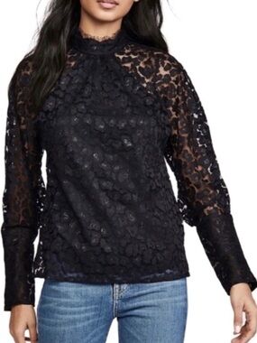 NEW SALONI BLACK LACE BLOUSE